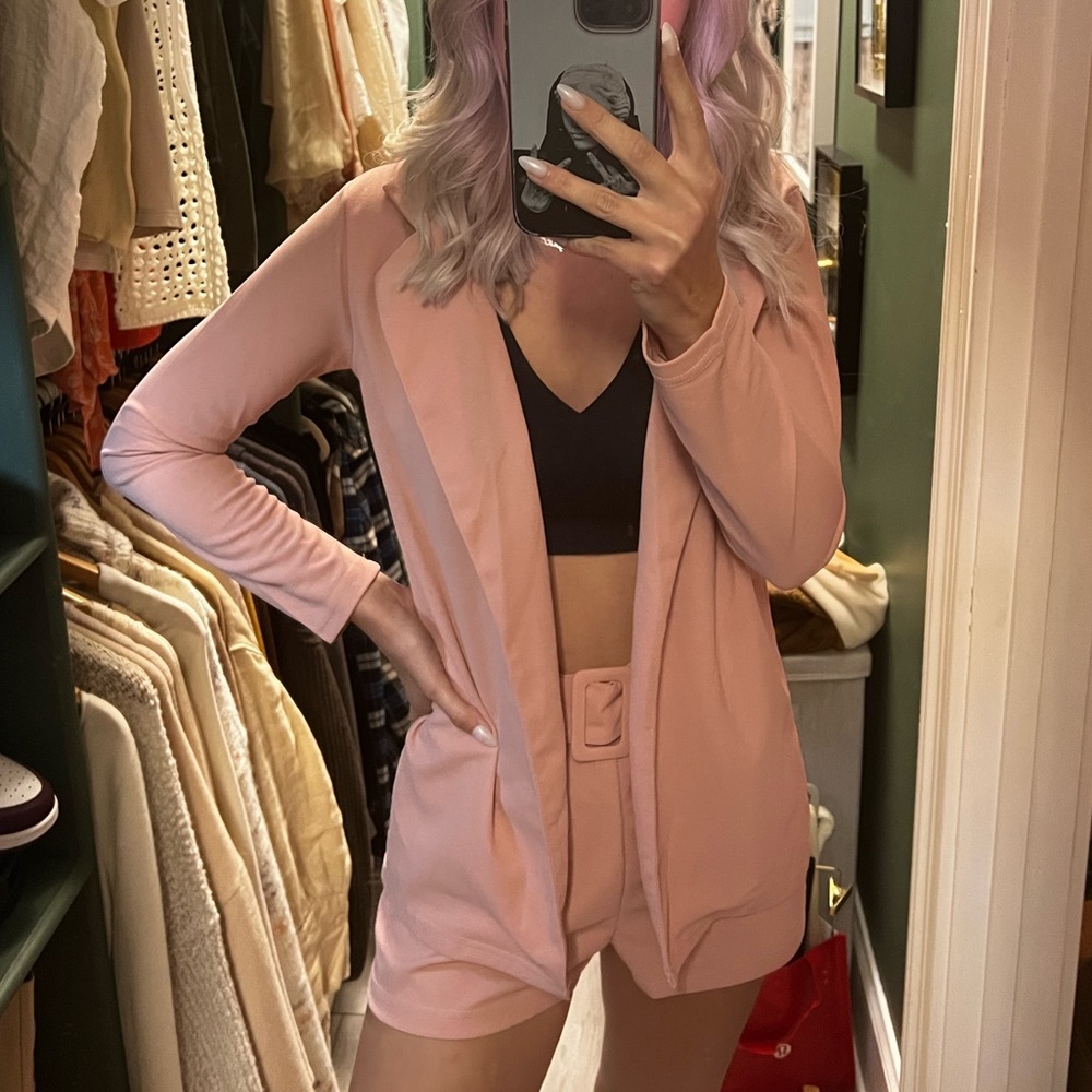 Cardigan and shorts matching set